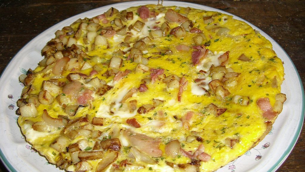 Frittata met aardappel en ui